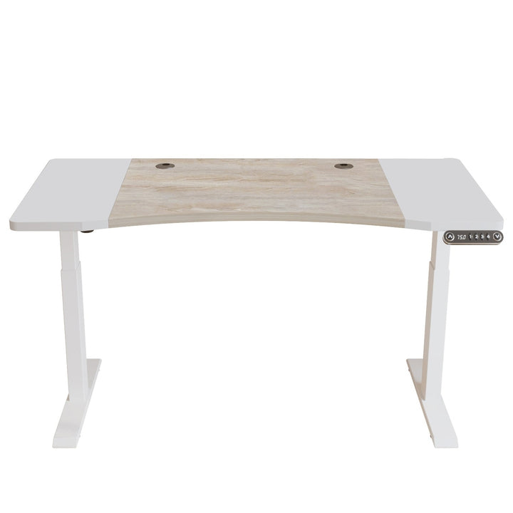 63" Adjustable White Standing Desk Image 2