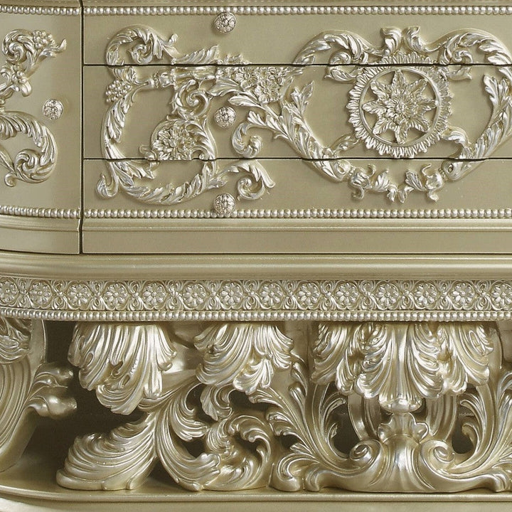 73" Champagne Three Drawer Dresser Image 3