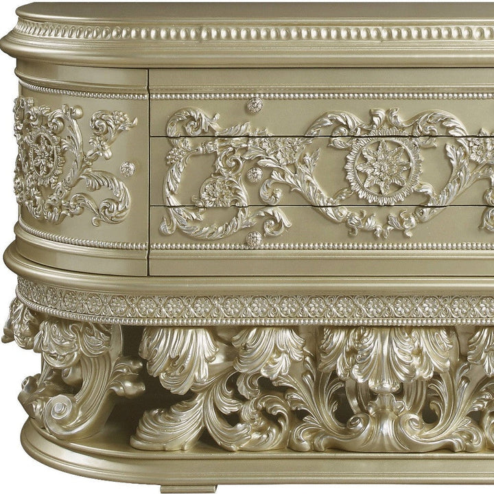 73" Champagne Three Drawer Dresser Image 4