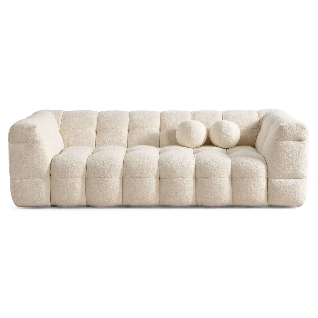 Alana Tufted Ivory Boucle Sofa Image 5