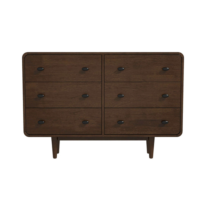 Alexa Mid Century Modern Dresser 6 Drawer Image 1