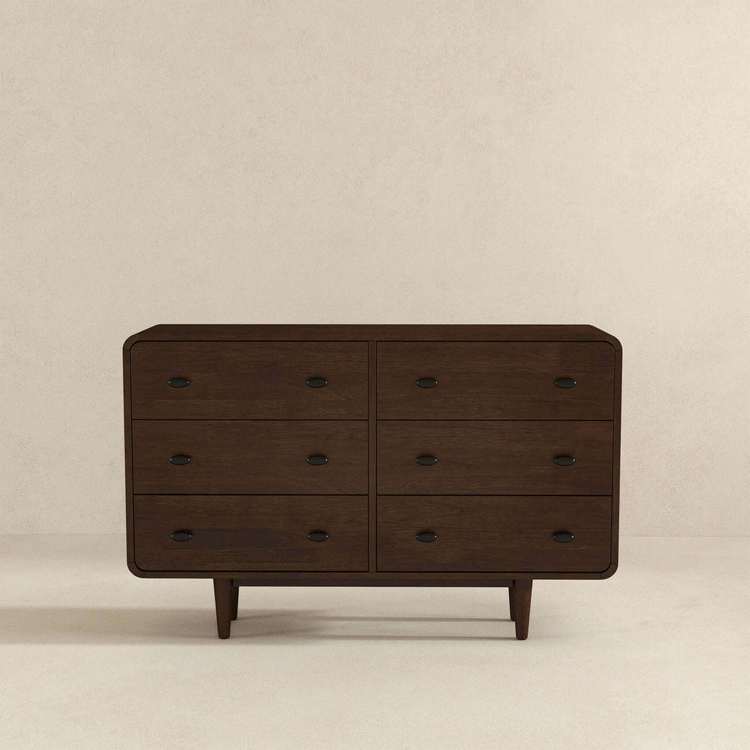 Alexa Mid Century Modern Dresser 6 Drawer Image 4