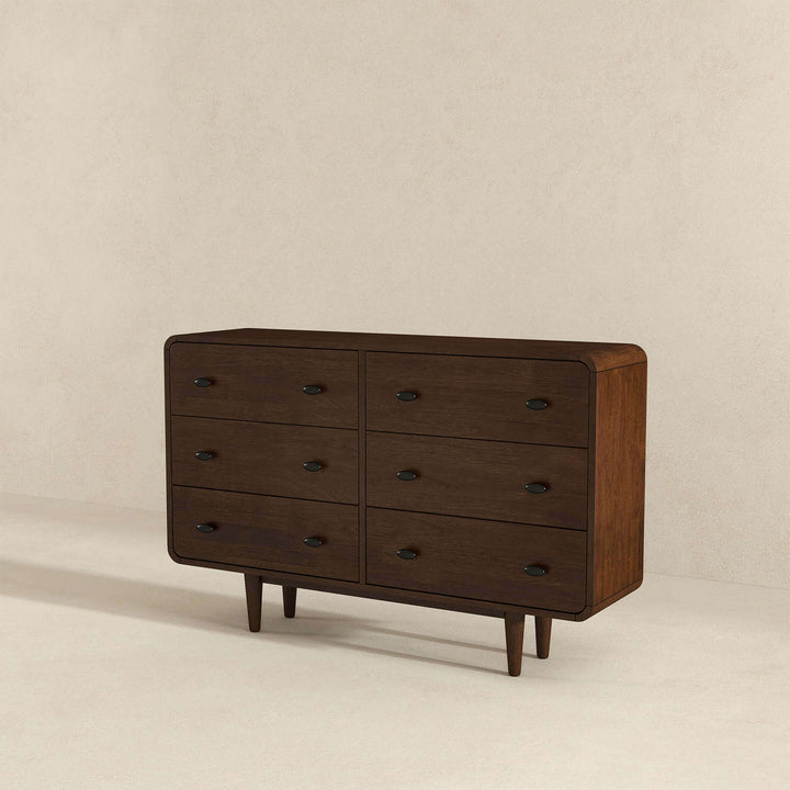 Alexa Mid Century Modern Dresser 6 Drawer Image 5