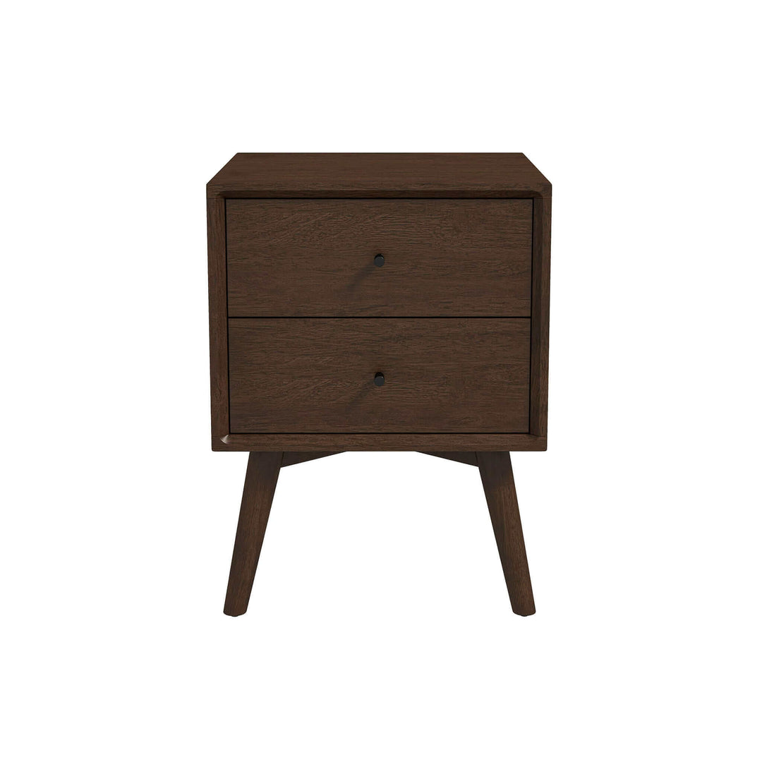 Alexa Mid Century Modern Style Night Stand 2-Drawer Image 1