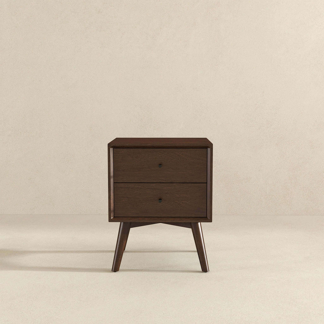 Alexa Mid Century Modern Style Night Stand 2-Drawer Image 7