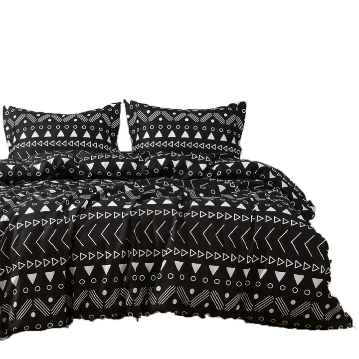 Black Queen Microfiber 1400 Thread Count Washable Duvet Cover Set Image 3