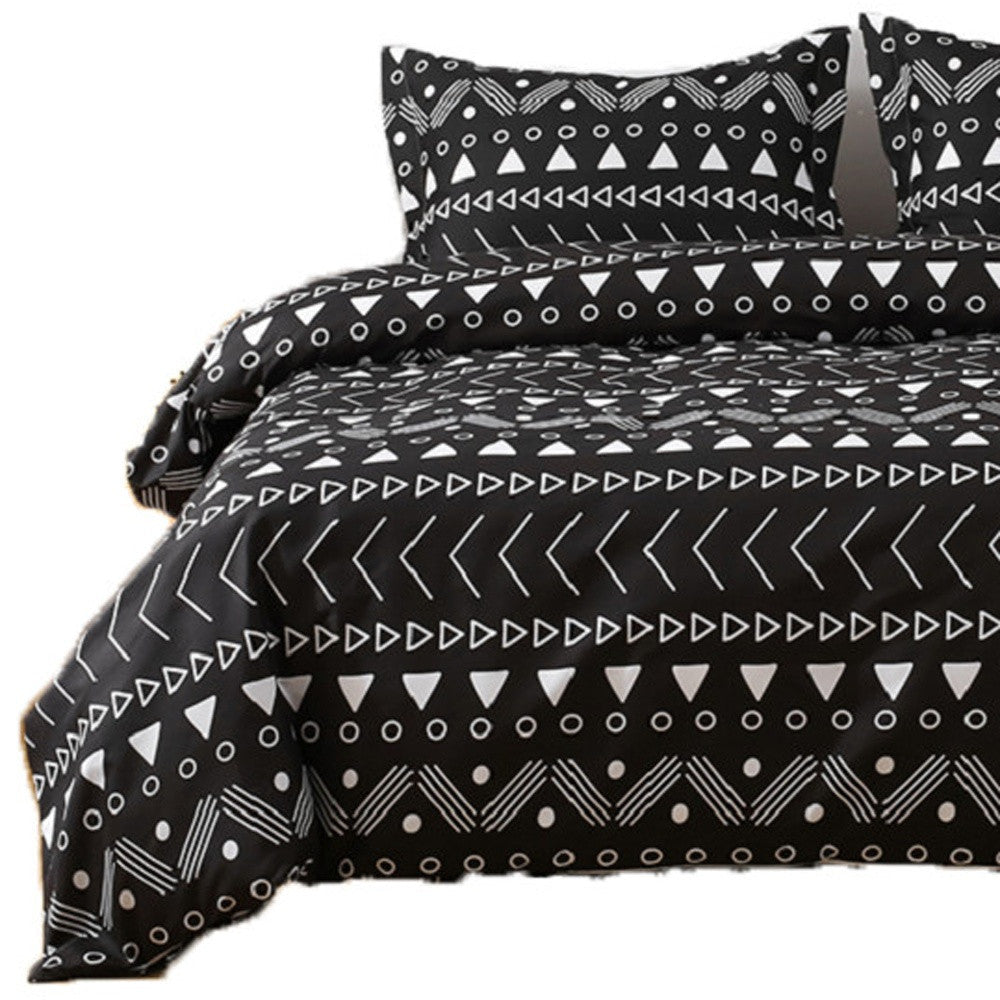 Black Queen Microfiber 1400 Thread Count Washable Duvet Cover Set Image 6