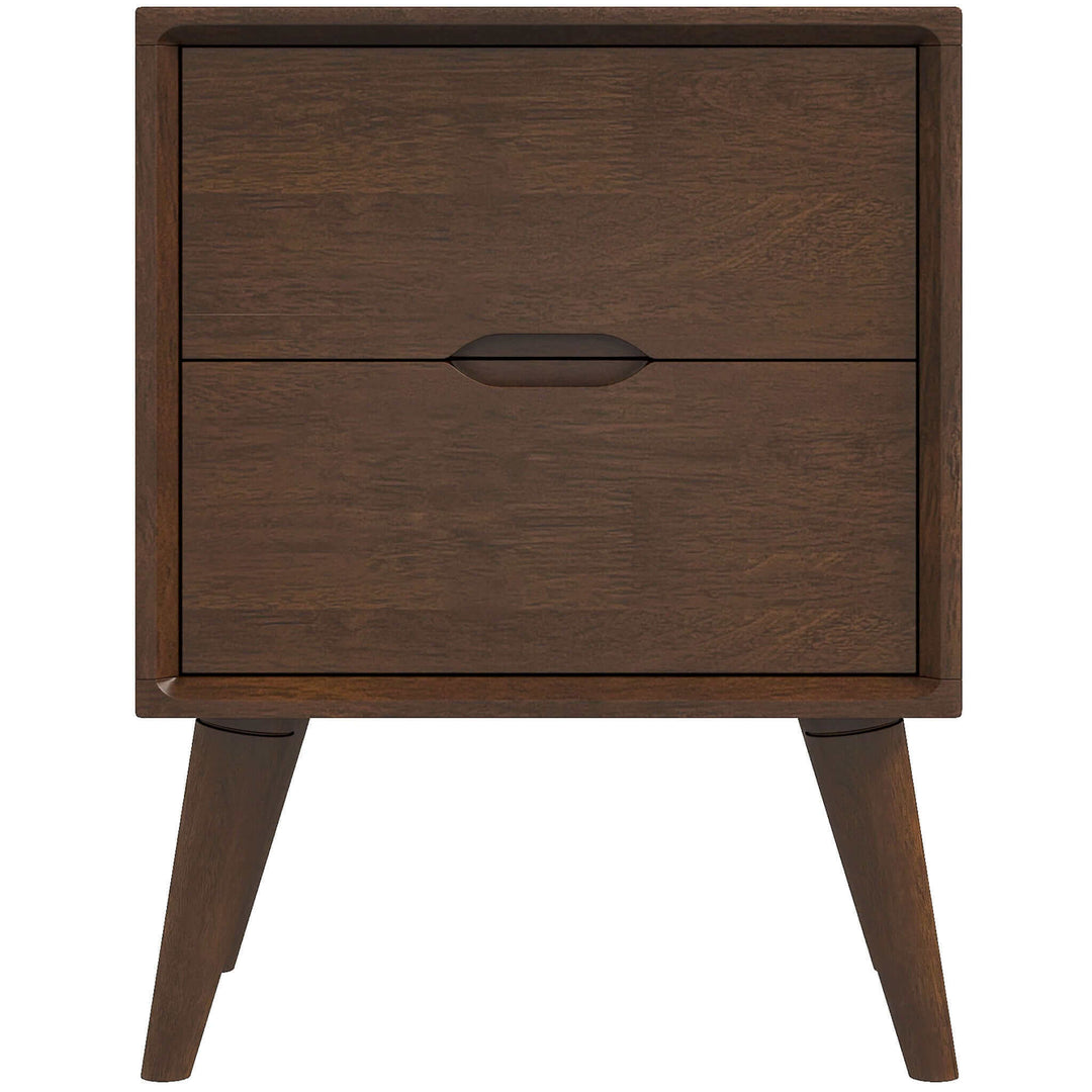 Alexandra Brown Night Stand With 2 Drawers Image 1