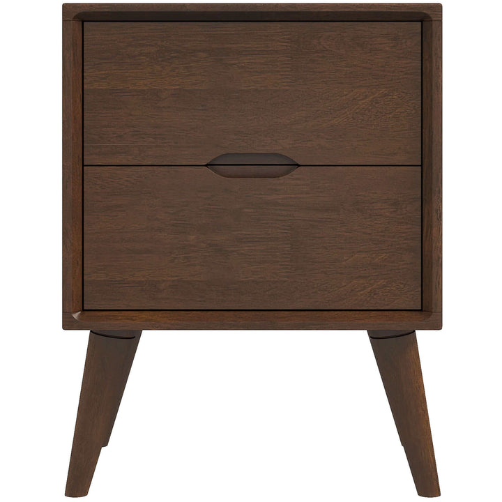 Alexandra Brown Night Stand With 2 Drawers Image 1