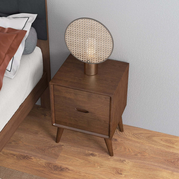 Alexandra Brown Night Stand With 2 Drawers Image 6