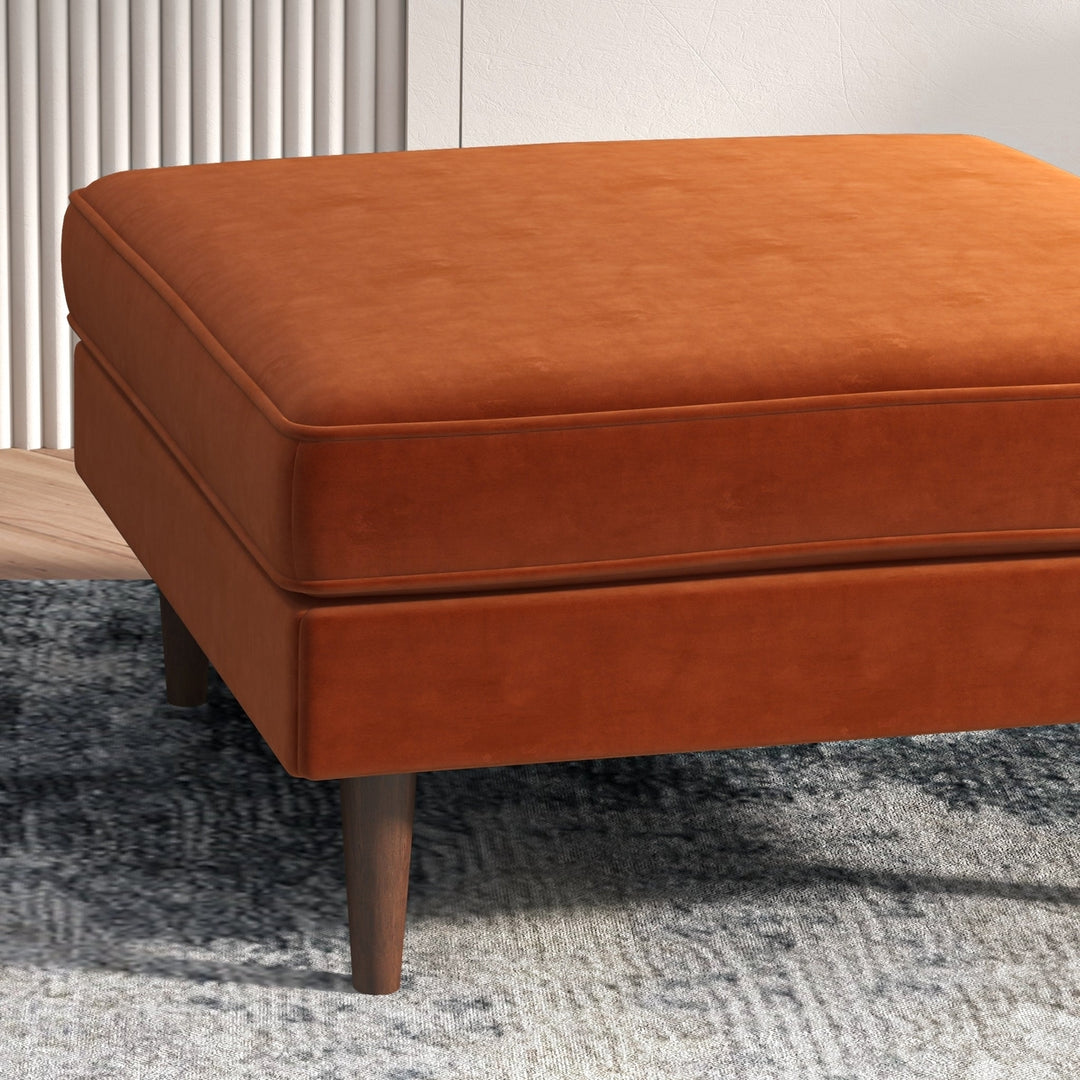 Amber Square Upholstered Ottoman Image 2