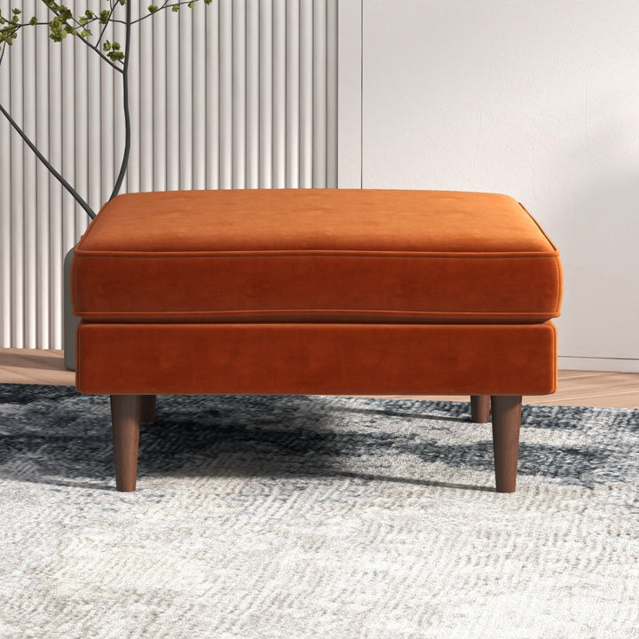 Amber Square Upholstered Ottoman Image 3