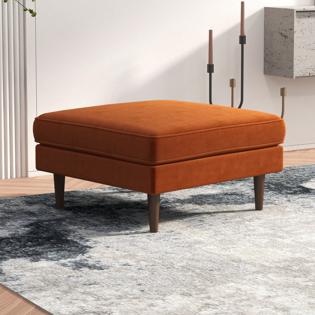 Amber Square Upholstered Ottoman Image 4