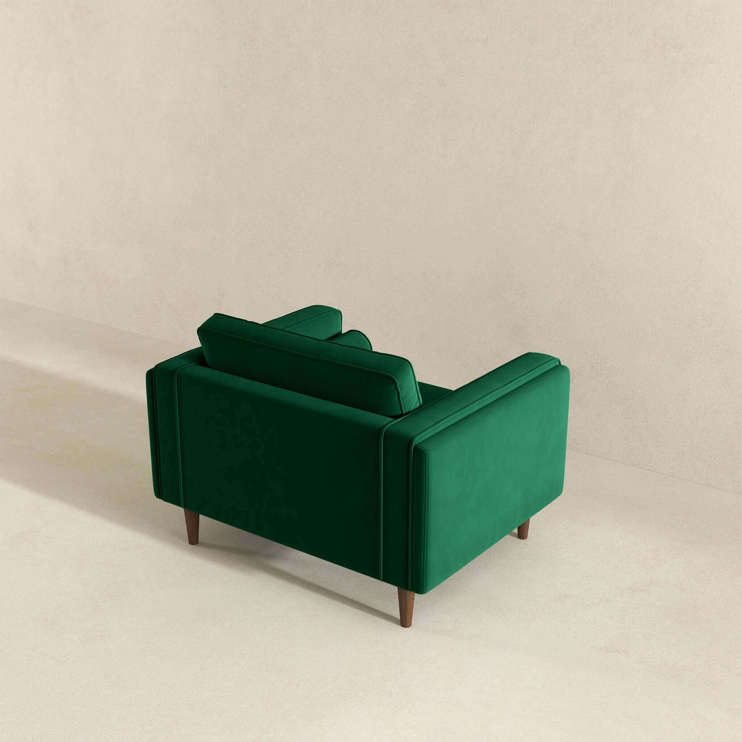 Amber Dark Green Velvet Lounge Chair Image 4