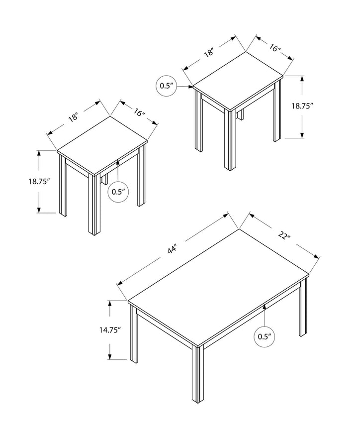 Black Table Set - 3Pcs Set Image 5