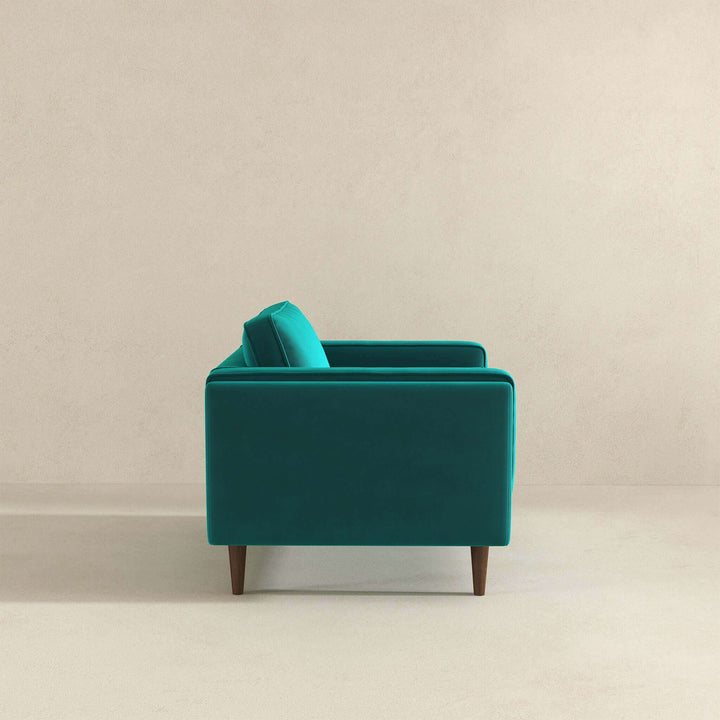 Amber Teal Velvet Lounge Chair Image 4