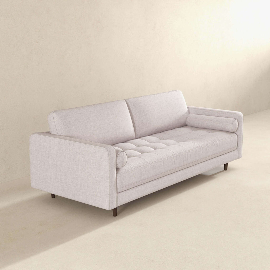 Anthony Beige Linen Sofa Image 5