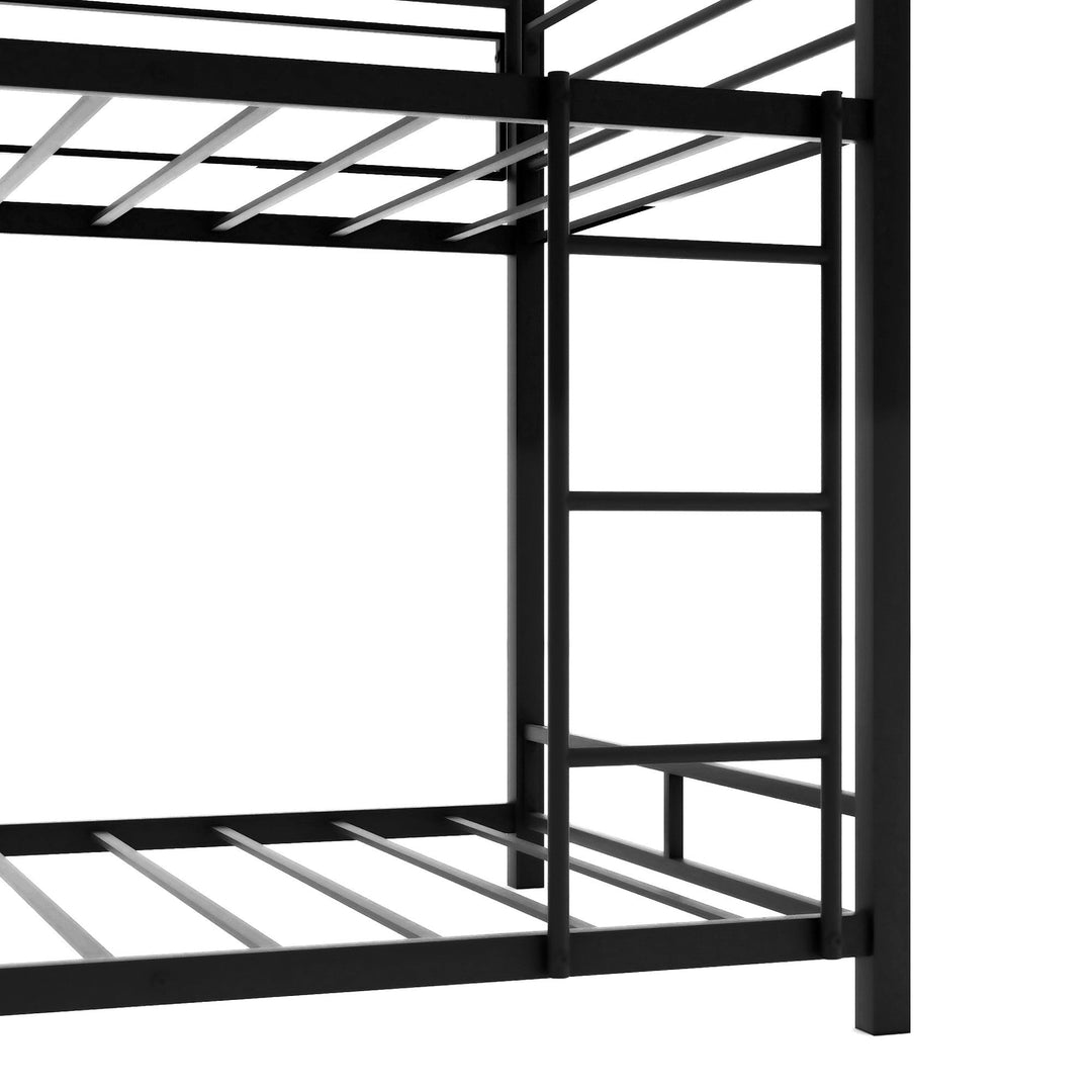 Black Twin Over Twin Over Twin Traditional Bunk Bed Image 7