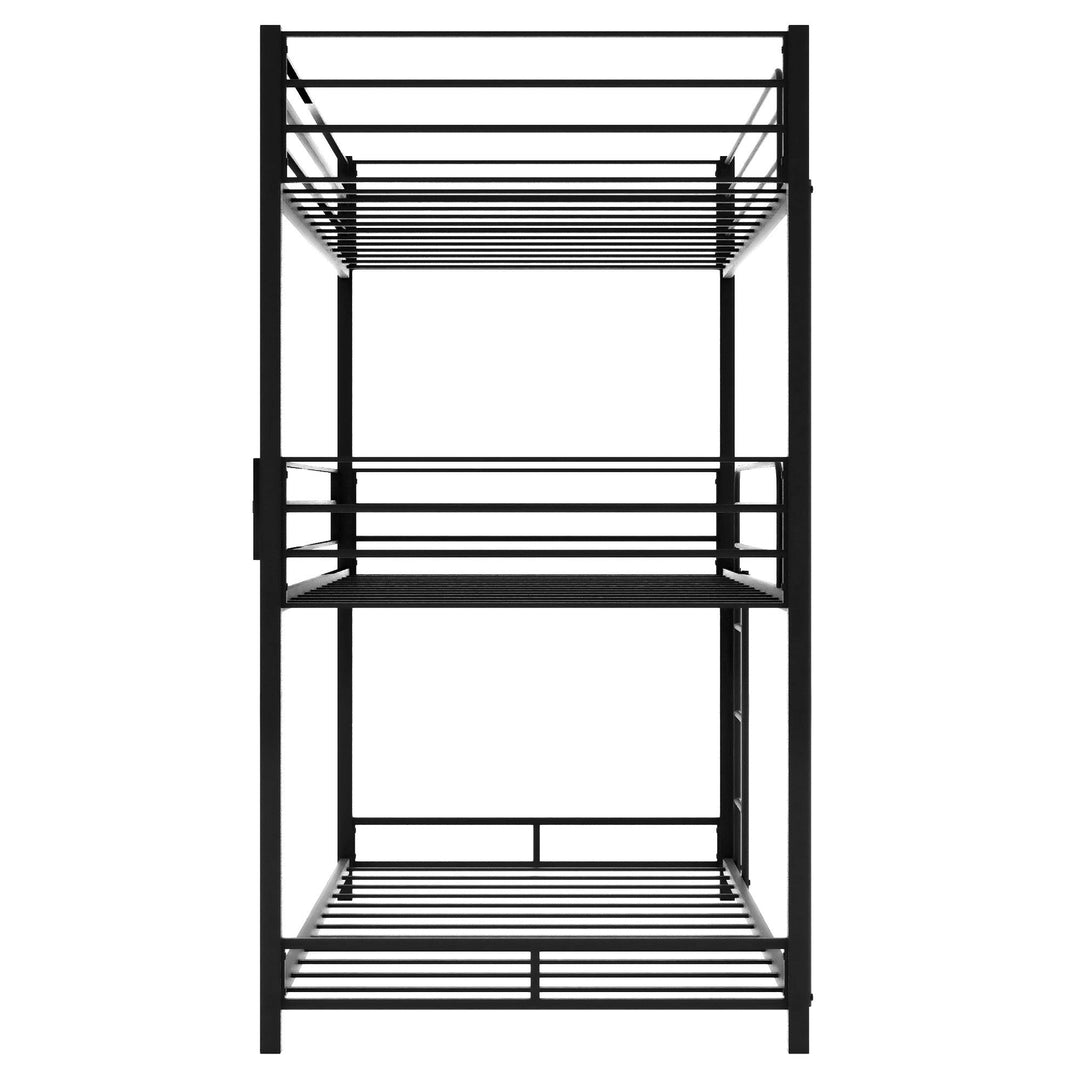 Black Twin Over Twin Over Twin Traditional Bunk Bed Image 8