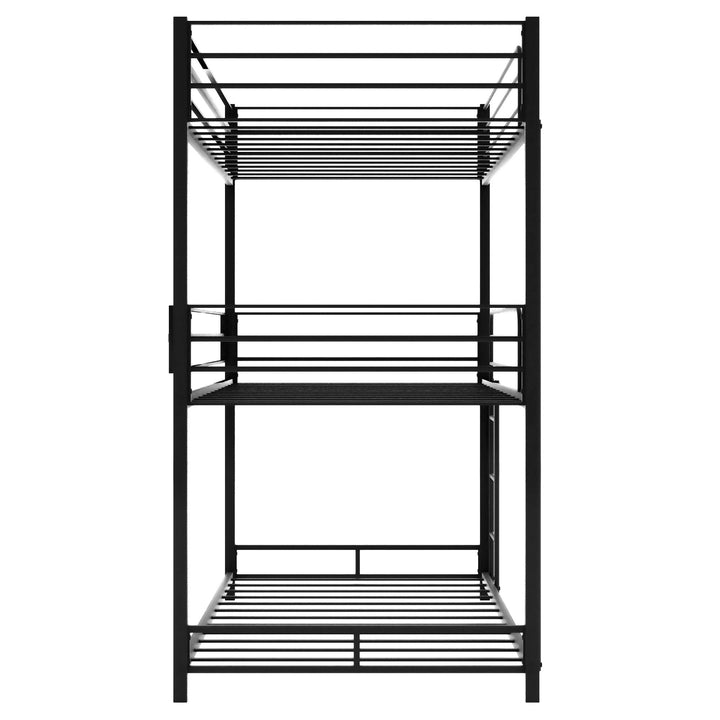 Black Twin Over Twin Over Twin Traditional Bunk Bed Image 8