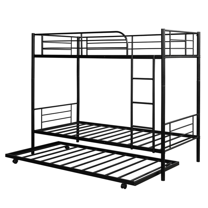 Black Twin over Twin Traditional Steel Bunk Bed Image 4