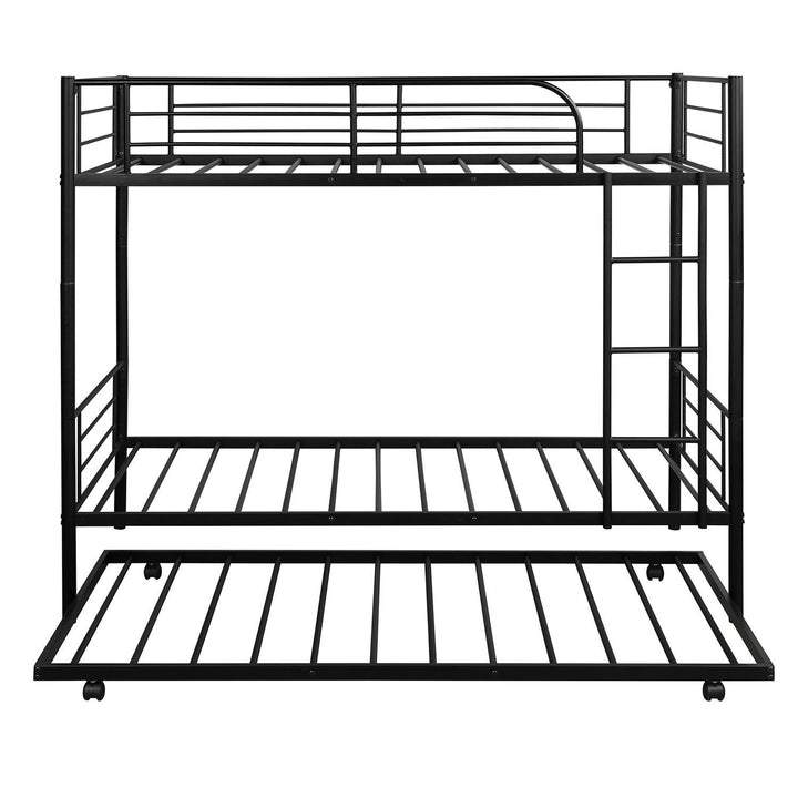 Black Twin over Twin Traditional Steel Bunk Bed Image 5