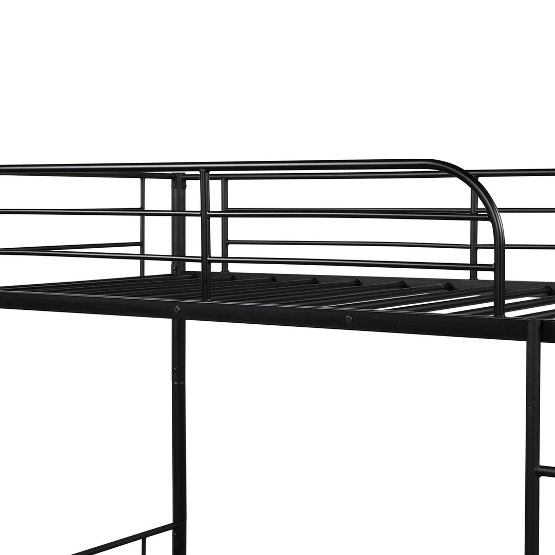 Black Twin over Twin Traditional Steel Bunk Bed Image 7