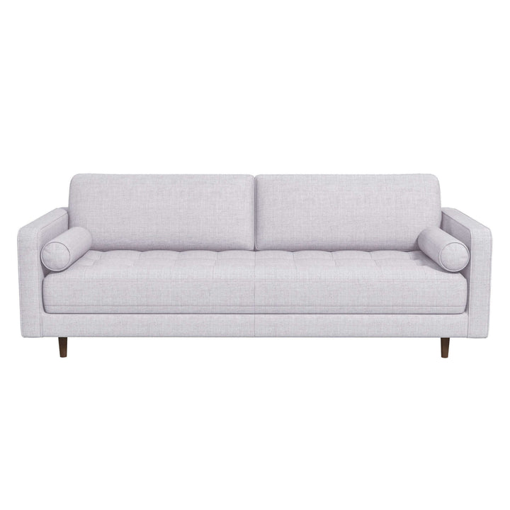 Anthony Light Grey Pillow Back Fabric Sofa Image 7