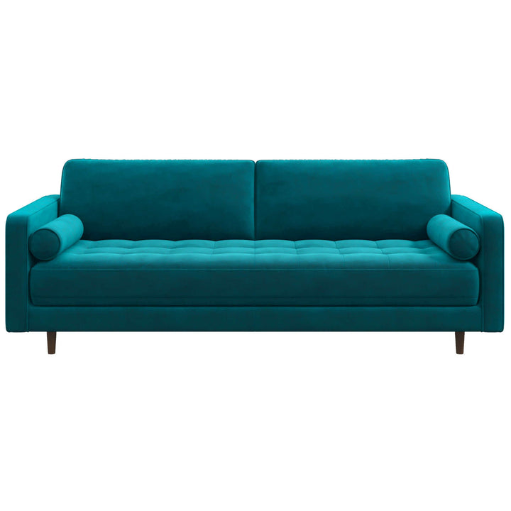 Anthony Teal Velvet Sofa Image 4