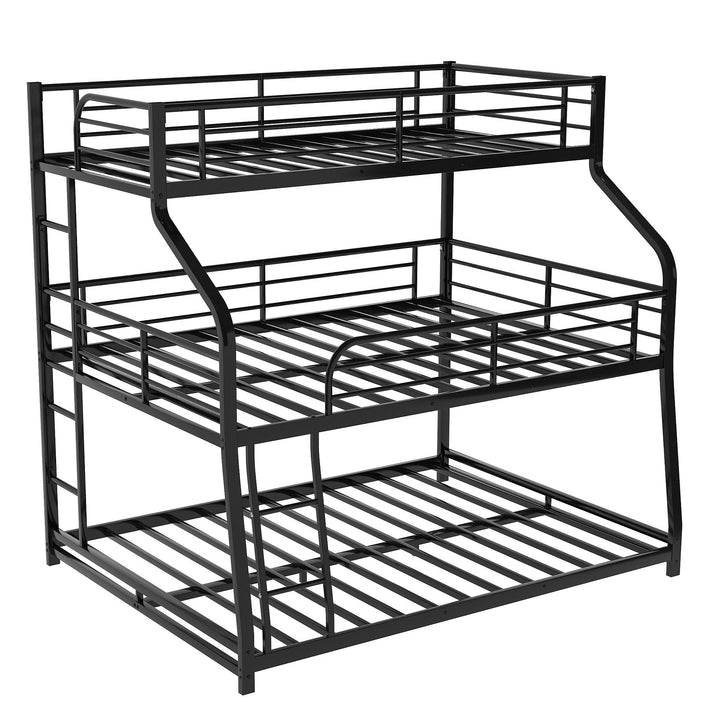 Black Twin XL over Full XL over Queen Size Bunk Bed Image 4