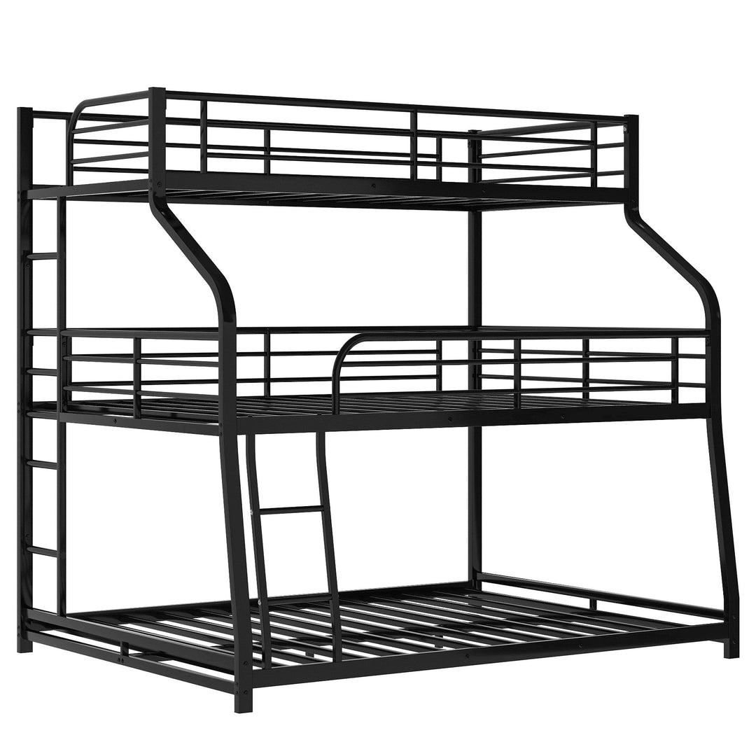 Black Twin XL over Full XL over Queen Size Bunk Bed Image 5