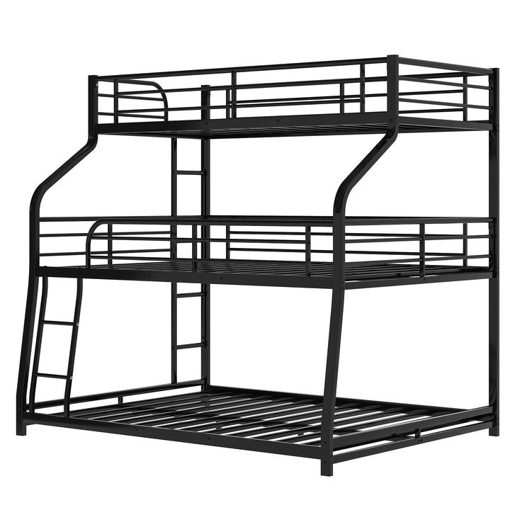 Black Twin XL over Full XL over Queen Size Bunk Bed Image 6