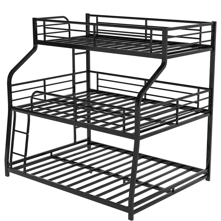 Black Twin XL over Full XL over Queen Size Bunk Bed Image 7