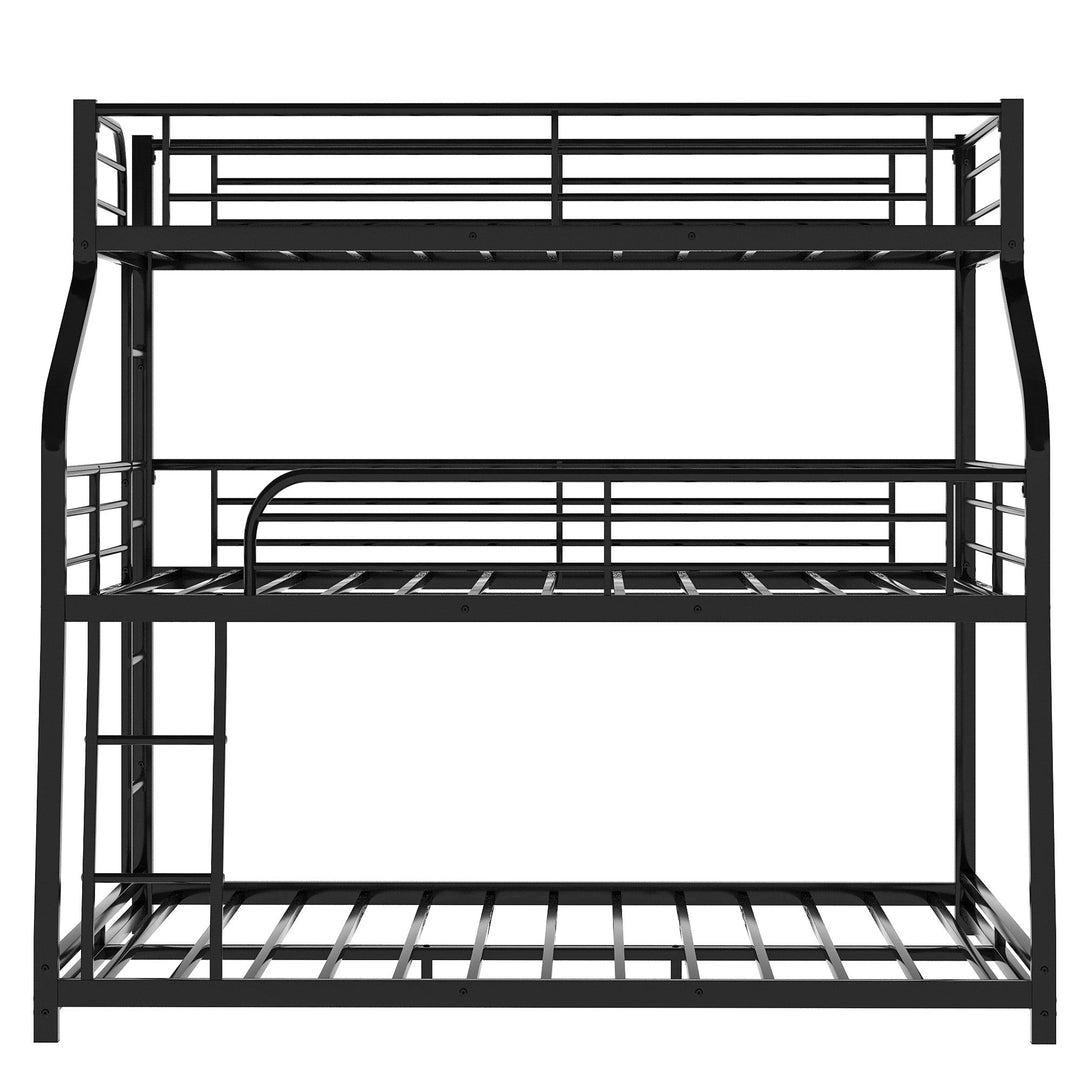 Black Twin XL over Full XL over Queen Size Bunk Bed Image 8