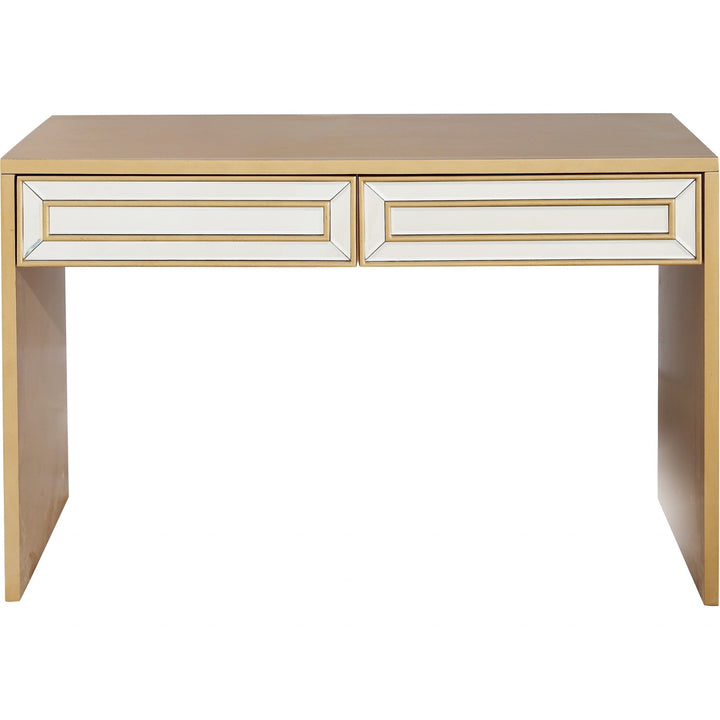 Antiqued Gold Finish Console Table Image 1