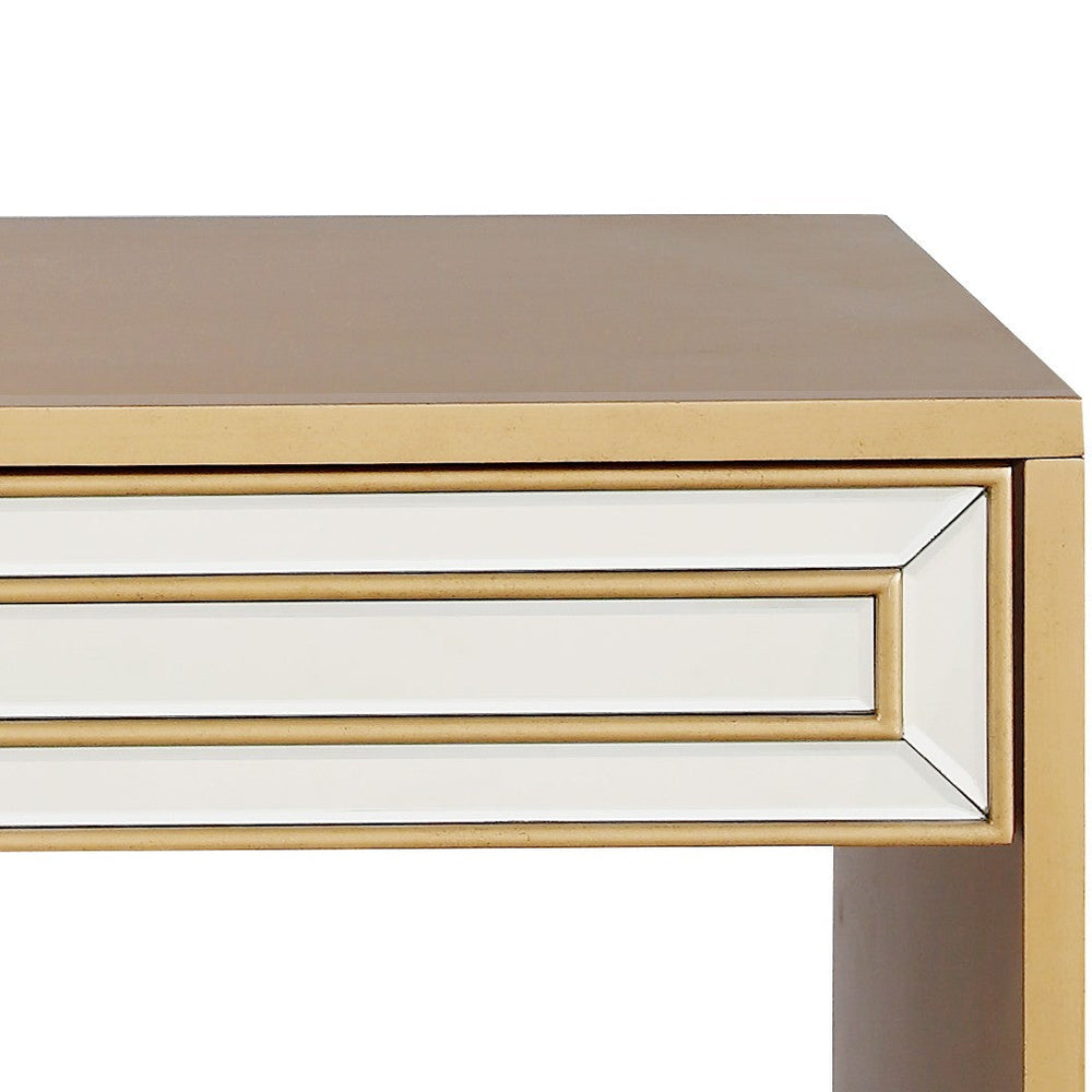 Antiqued Gold Finish Console Table Image 2