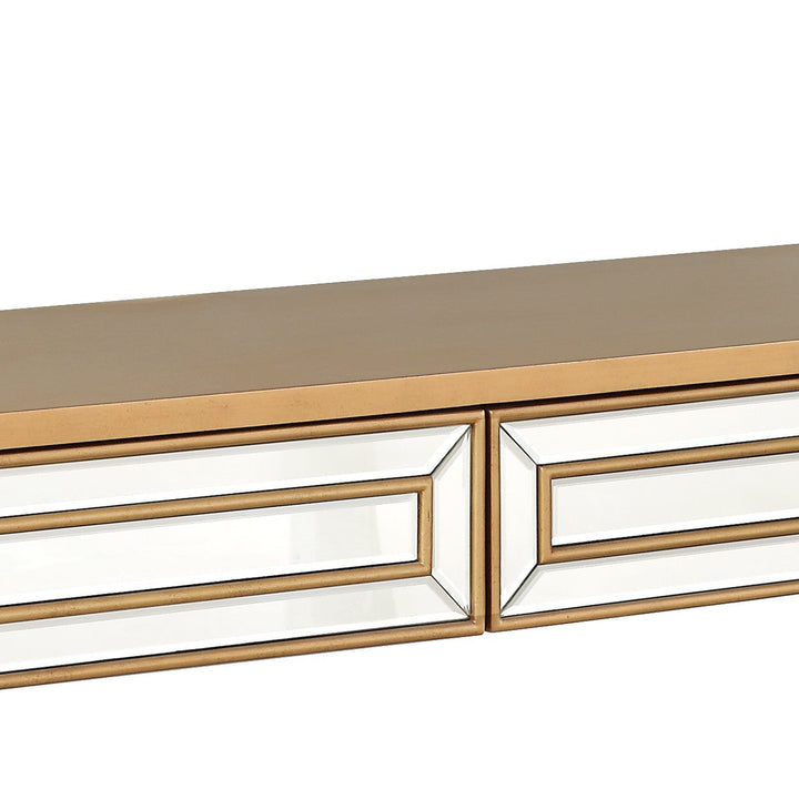 Antiqued Gold Finish Console Table Image 6