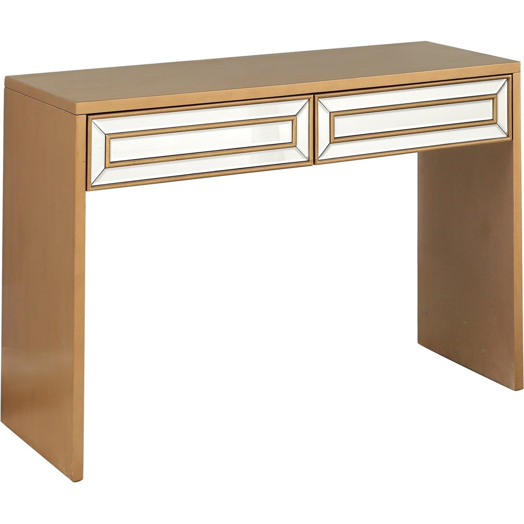 Antiqued Gold Finish Console Table Image 8