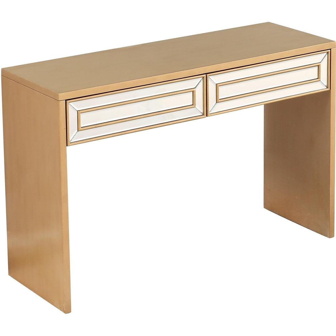 Antiqued Gold Finish Console Table Image 9