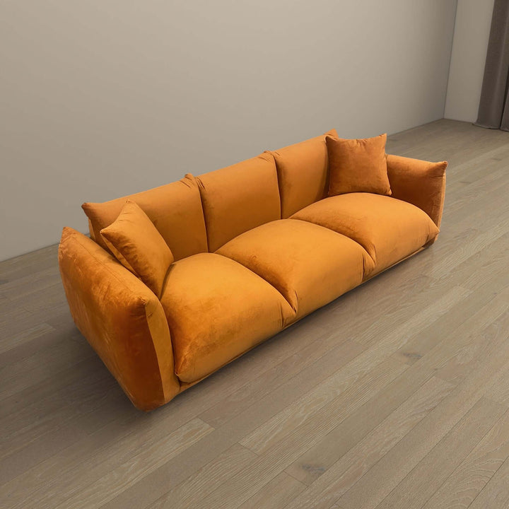 Arlo Burnt Orange Velvet Sofa Image 5