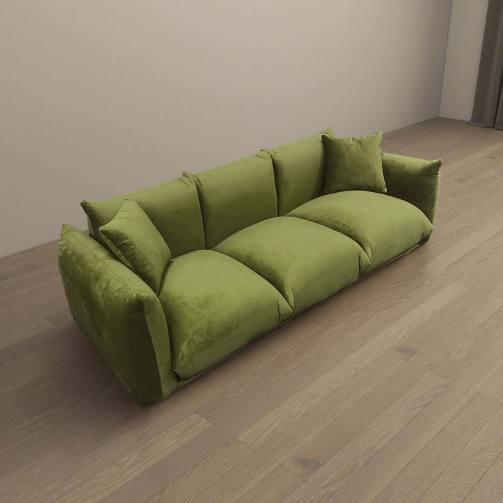 Arlo Olive Green Velvet Sofa Image 3