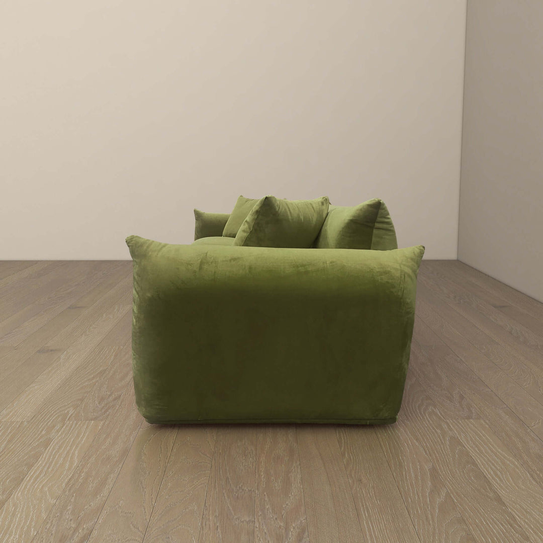 Arlo Olive Green Velvet Sofa Image 4