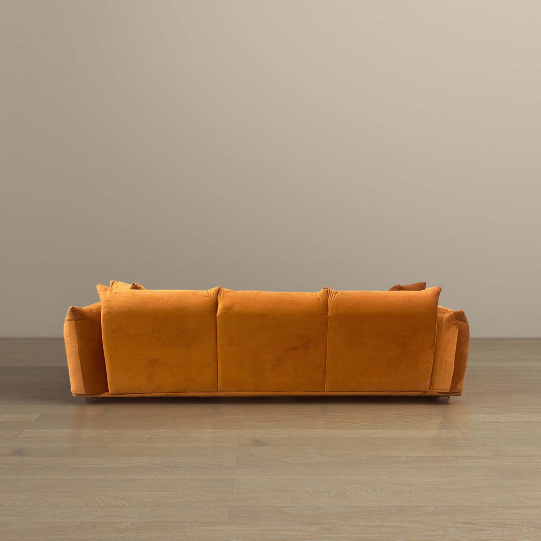 Arlo Burnt Orange Velvet Sofa Image 7