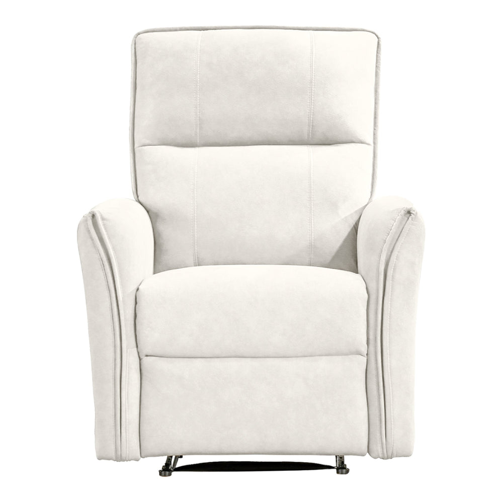 Asheville Cream Suede Recliner Chair Image 2