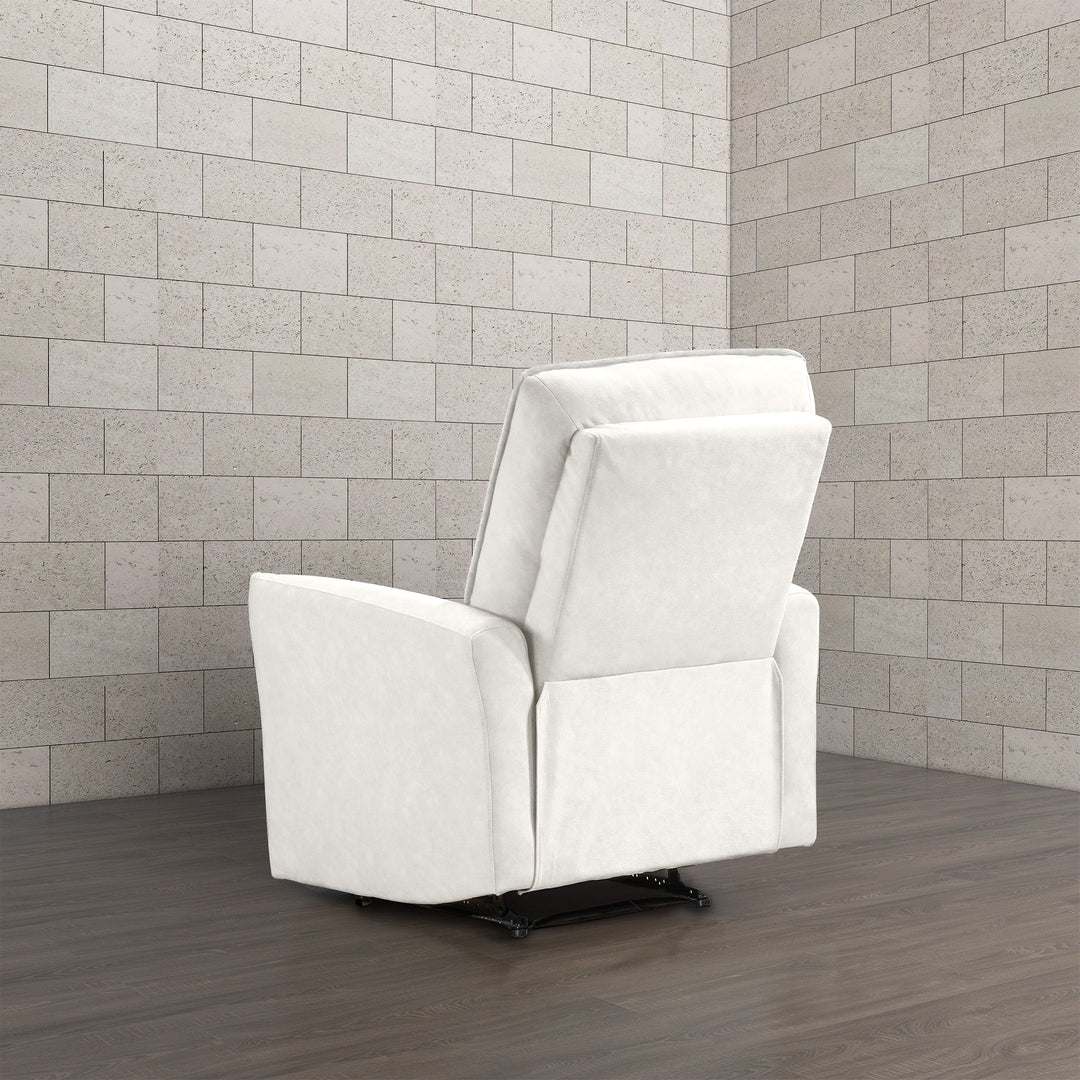 Asheville Cream Suede Recliner Chair Image 4