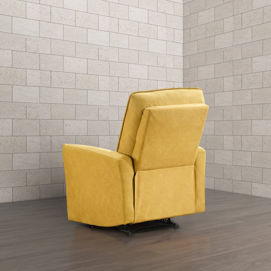 Asheville Dark Yellow Suede Recliner Chair Image 6