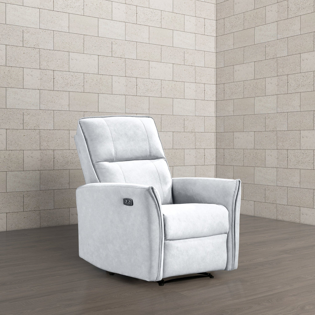 Asheville Grey Suede Recliner Chair Image 8