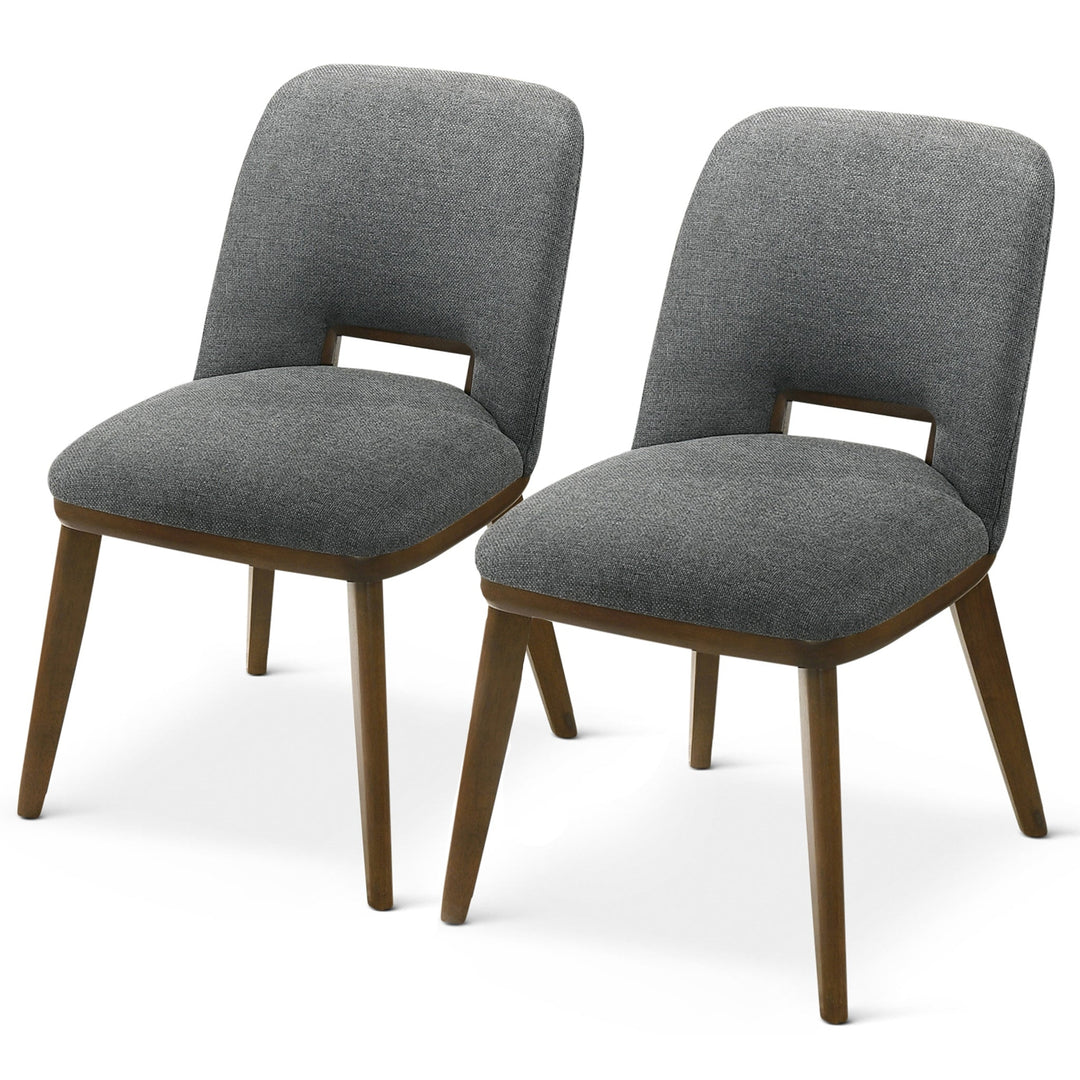 Blake Dark Grey Fabric Dining Chair (Set Of 2) Image 1