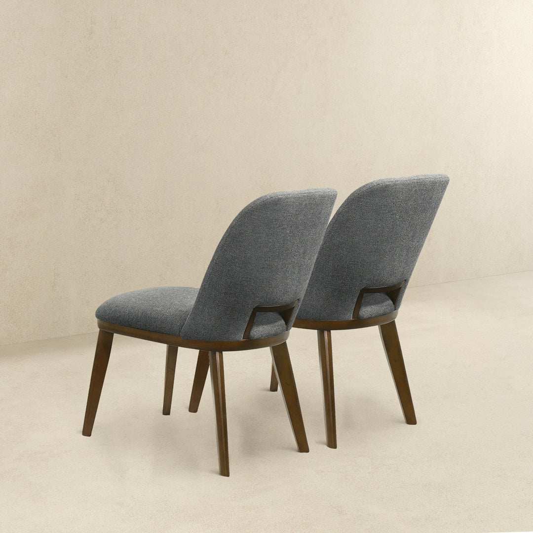 Blake Dark Grey Fabric Dining Chair (Set Of 2) Image 4