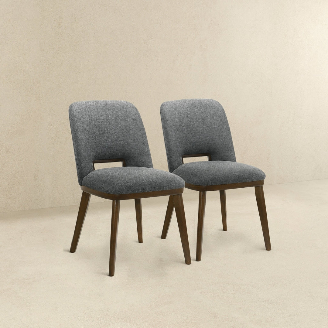 Blake Dark Grey Fabric Dining Chair (Set Of 2) Image 5